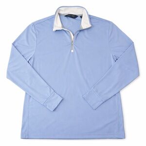 SOLD Polo Golf Men's Ralph Lauren Performance 1/4 Zip Pullover Long Sleeve Blu